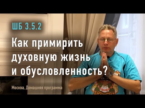 Видео: 2023-10-15 - ШБ 3.5.2 - Как примирить духовную жизнь и обусловленность? (Домашняя программа, Москва)