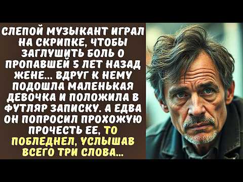 Видео: СЛЕПОЙ МУЗЫКАНТ играл на вокзале, когда ему в футляр опустили не деньги, а ЗАПИСКУ... А едва он...