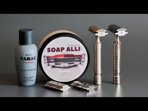 Видео: Бритва Байкал 2 полиш/сатин, Soap Alli Cadillac, LEA кабан, TABAC TABAC Original  бритьё homelike