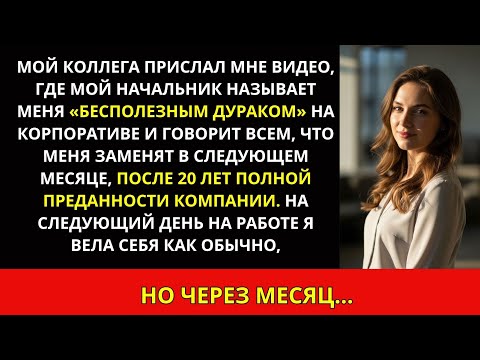 Видео: Мой начальник назвал меня «бесполезным дураком», а через месяц он пожалел об этом.