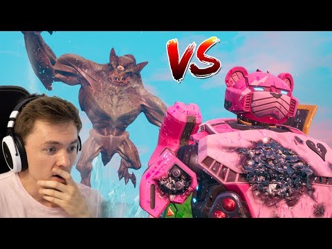 Видео: Гигантский Робот против Монстра! Моя реакция на реакцию Ивента в Фортнайт