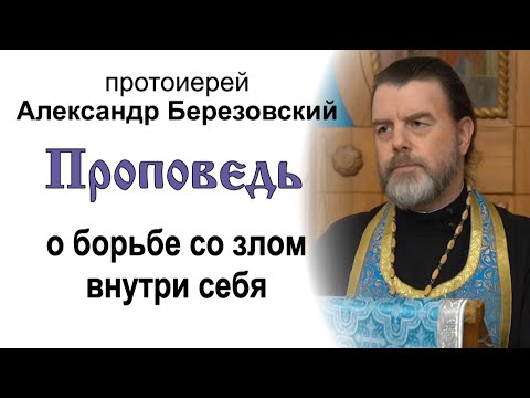 Видео: Проповедь о борьбе со злом внутри себя (2022.04.08). Протоиерей Александр Березовский