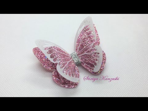 Видео: DIY / Бантик Бабочка из ЭкоКожи / Простой бантик по шаблону