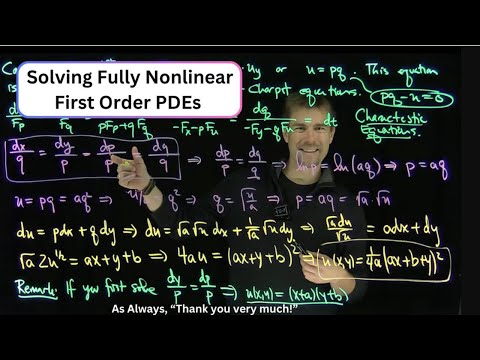 Видео: Решение полностью нелинейного уравнения в частных производных первого порядка