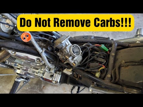 Видео: Suzuki Intruder 1400: очистка карбюраторов без их снятия