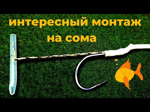 Видео: Как собрать снасть для крупного живца  при ловле сома на один крючок