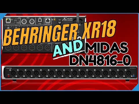 Видео: Behringer XR18 с Midas DN4816-O для IEM Splitter