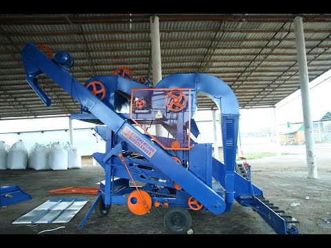 Видео: Выделение зерна из зерноотходов с помощью передвижного ОВС-25 с улучшенной аспирацией.