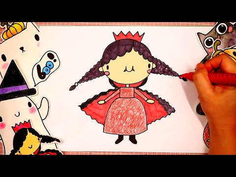 Видео: Как нарисовать ВАМПИРА девочку на Хэллоуин |  Рисунок для срисовки | Няня Уля Рисование для детей