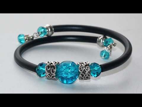 Видео: Браслет с каучуковым шнуром. Мастер-класс