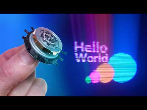 Видео: Самодельный лазерный проектор изображений (дальность действия более 100 футов!)