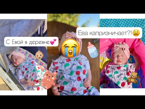 Видео: С реборном в деревне!Ева капризничает?!😫