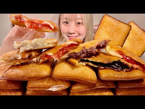 Видео: ASMR Различные виды жареного хлеба с джемом【русские субтитры】【Mukbang/ Eating Sounds】