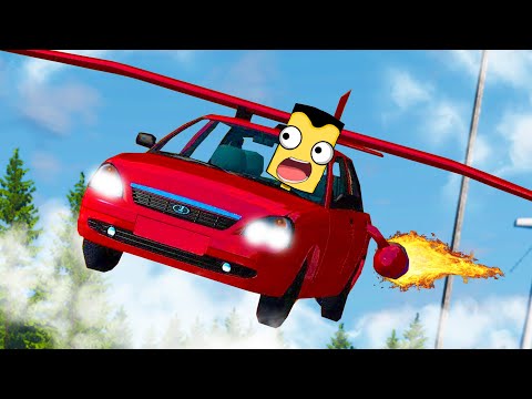 Видео: ЛЕТАЮЩАЯ PRIORA??? ЭТО КАК?! | МУЛЬТИПЛЕЕР в BeamNG.Drive
