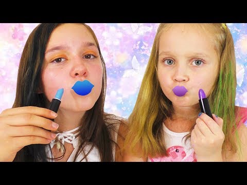 Видео: МАКИЯЖ Челлендж ЗАМЕНА Тайных Коробочек / Детская Косметика Распаковка Обзор