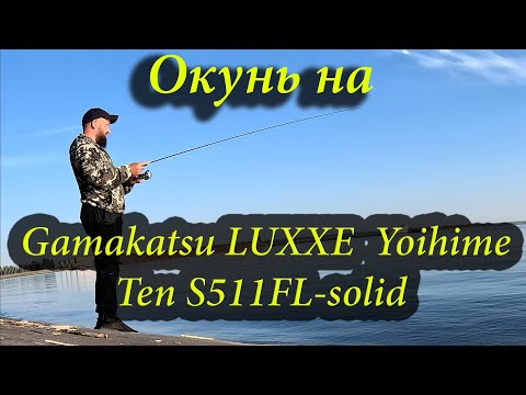 Видео: Рыбалка на окуня с Gamakatsu LUXXE Yoihime Ten S511FL solid