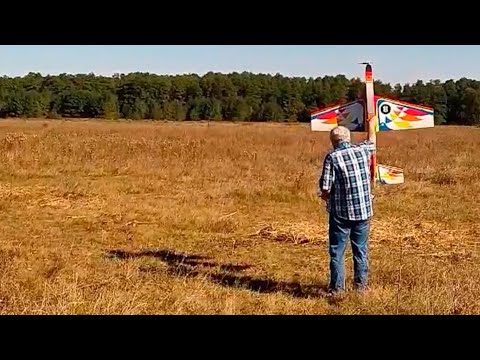 Видео: Большая радиоуправляемая модель самолёта из пенопласта. Отличная в полёте и простая в изготовлении