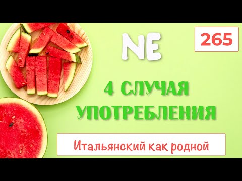 Видео: Четыре случая появления частицы NE в итальянских предложениях – 265