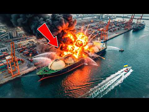 Видео: Украина Дождалась Запуска Экспорта СПГ России… Затем Полностью Уничтожила