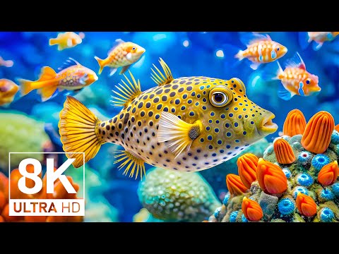 Видео: Волшебство аквариума в 8K-ВИДЕО — шедевры природы с яркими рыбами и умиротворяющим подводным миром