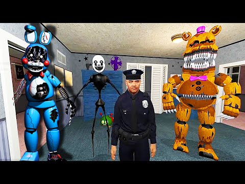 Видео: АНИМАТРОНИКИ ПУГАЮТ ОХРАННИКА FNAF 4 COOP ► Garry's Mod