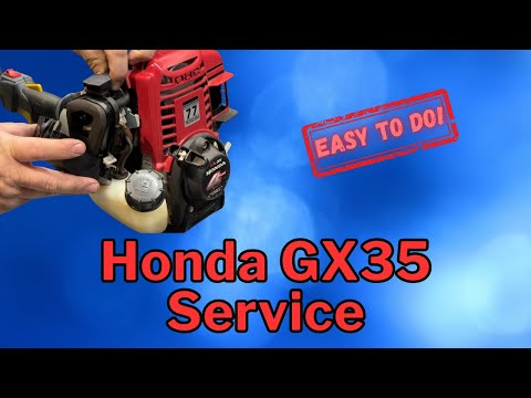 Видео: Обслуживание двигателя Honda GX35 (двигатель триммера UMK435)