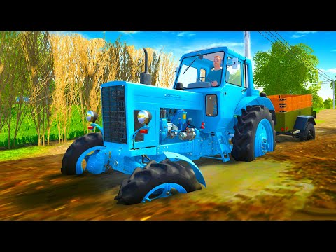 Видео: ЗАСТРЯЛИ У ДЕДА В ДЕРЕВНЕ - Farming Simulator 22 по сети