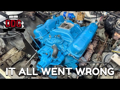 Видео: Большой бардак — замена верхней части двигателя Chrysler Cordoba 318 1979 года, замена распредвал...