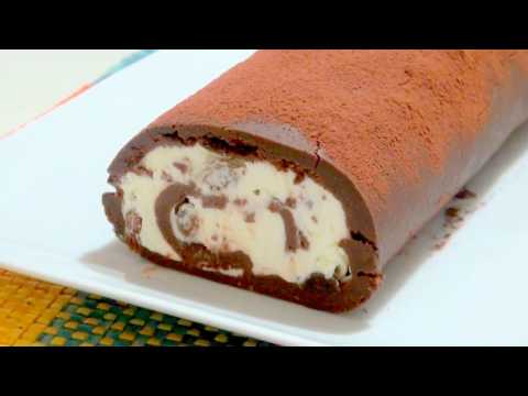 Видео: Шоколадный Рулет без Выпечки. С Ромовым Кремом. Тает во Рту!