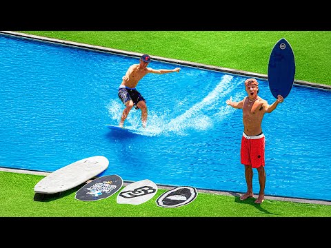 Видео: Эпическое испытание для скимборда: сможем ли мы пересечь бассейн на ЭТОМ?!