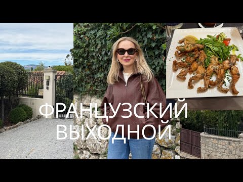Видео: Французский выходной. Виллы, лягушки в ресторане, выставка художницы, Мужан. Mougins. 