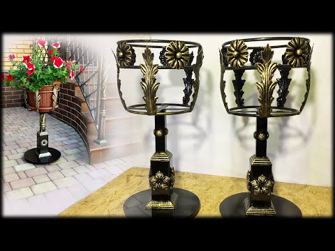 Видео: ПОДСТАВКА ДЛЯ ЦВЕТОВ-ВАЗОН (холодная ковка)