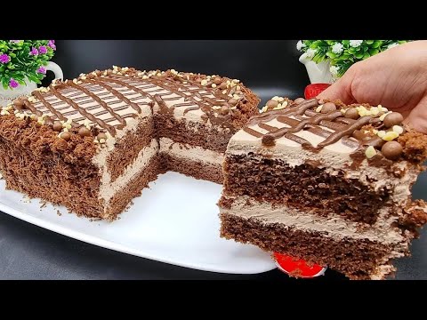 Видео: Лучший ШОКОЛАДНЫЙ ТОРТ в мире! ТАЯЕТ ВО РТУ, очень легко и вкусно 😋