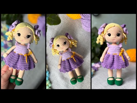 Видео: Кукла фиалка // Часть 1 // Вяжем руки, ноги //Подробный попетельный мастер класс //