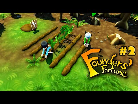 Видео: Голод, война со свиньями и первые грядки ☀ Founders Fortune Прохождение игры #2