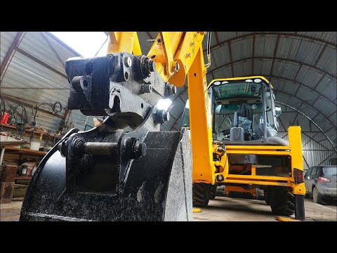 Видео: Как одеть быстросъем на JCB 3CX