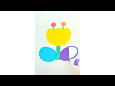 Видео: Коллекция Раскрашивания 1: 10 рисунков с 9 цветами 🖍️