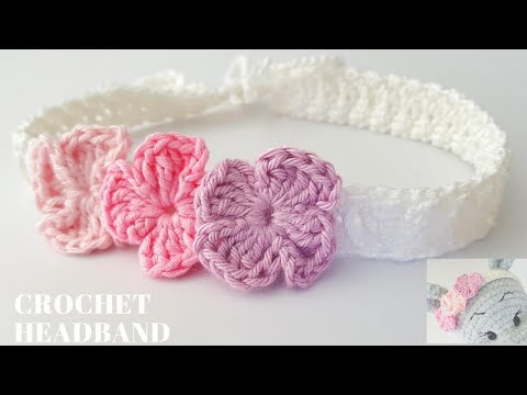 Видео: Вязаная крючком детская повязка на голову амигуруми ШАГ за ШАГОМ