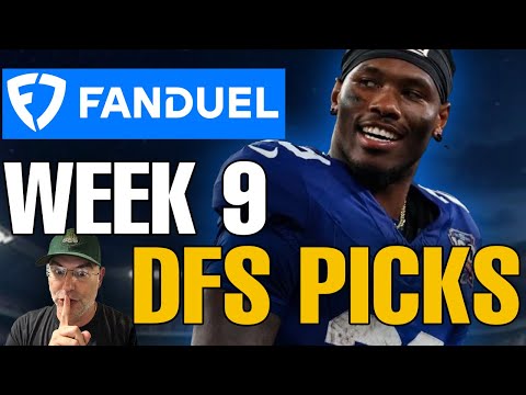 Видео: Стратегия DFS на 9-ю неделю НФЛ для Фандуэля в 2025 году
