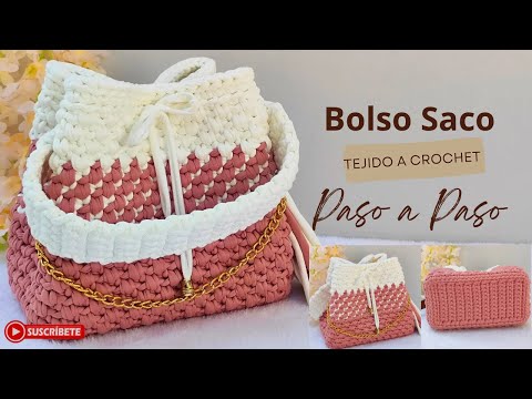 Видео: Сумка-мешок крючком | нижняя точка/цвет градиента/шаг за шагом