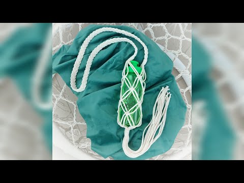 Видео: Мастер класс Сумка авоська для бутылки в технике макраме / Master class macrame mesh bottle bag