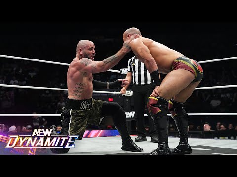 Видео: Битва Лысых! Марк Бриско против Рикошета завершился неожиданным образом! | AEW Dynamite, 23.04.2025