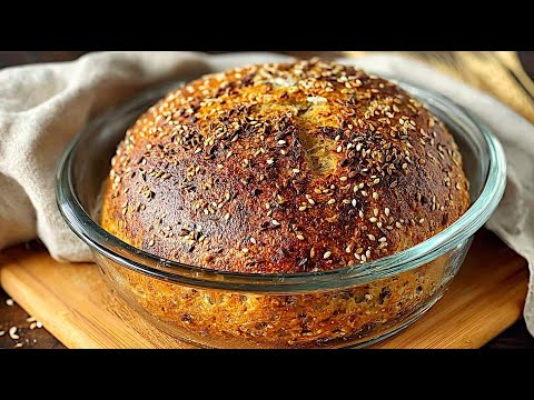 Видео: Здоровый хлеб из 3 ингредиентов за 5 минут! НЕТ муки и НЕТ дрожжей!