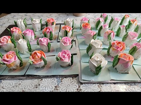 Видео: Заготовки на зефирный букет 💐 зефирные бутоны роз 🏵