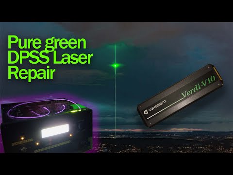 Видео: Попытка ремонта: когерентный узкополосный зеленый лазер Verdi DPSS