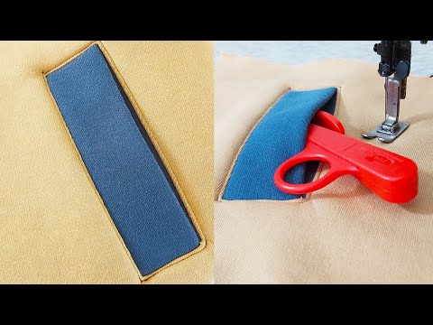 Видео: Очень простое шитье карманов для начинающих | Советы и рекомендации по шитью | Карман флотилии