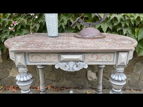 Видео: Перекраска и ремонт старинного стола.Брутальность плюс элегантность #diyfurniture#перекраскамебели