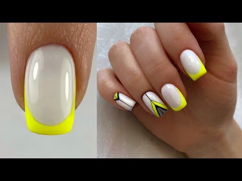 Видео: Френч от руки НЕОНАМИ. Изящная ГЕОМЕТРИЯ на ногтях. Отвыкла рисовать.