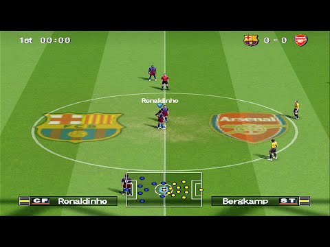 Видео: Winning Eleven 10 — Барселона против Арсенала | PS2