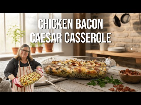 Видео: Запеканка «Цезарь» с курицей и беконом — простой ужин, который все любят!
